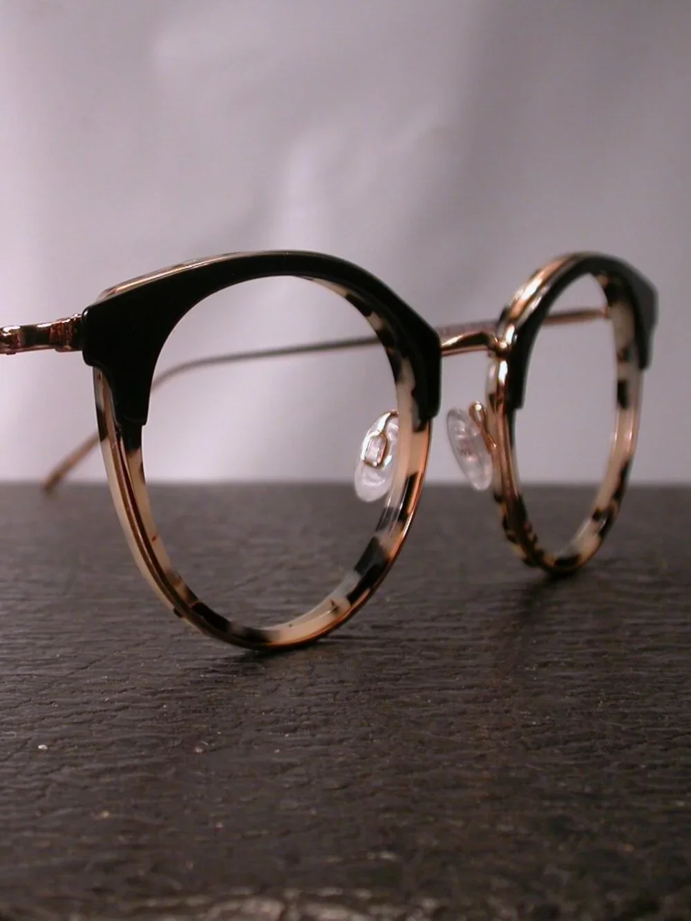 Warby Parker Faye Gold and Tortoise Black Eyeglasses Frames ITALY